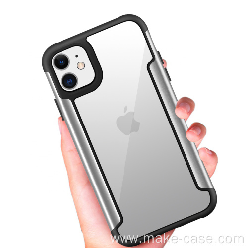 Shockproof metal PC+TPU phone case